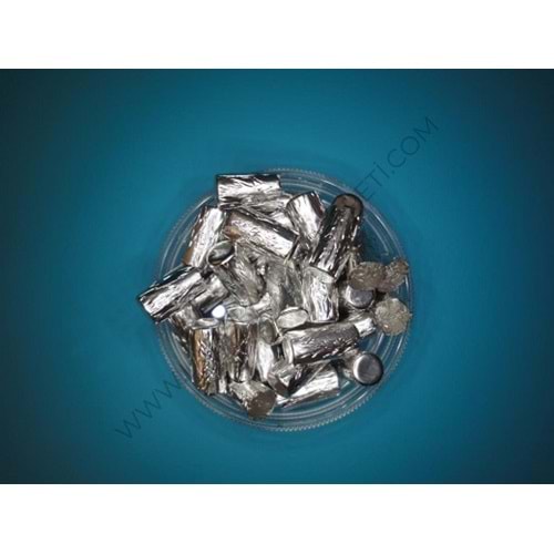 Tin capsules for solids 5 x 9 mm-100 lük paket -Kalay folyo kapsül